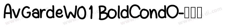 AvGardeW01 BoldCondO字体转换